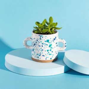 Blue Splatterware Planter