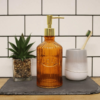 Orange Glass Soap Dispenser