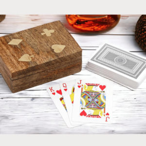 Playing Cards in Wooden Box