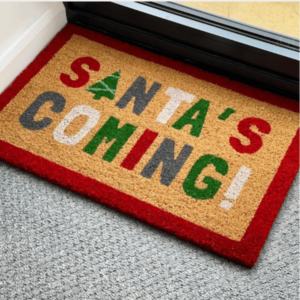 Santas Coming Doormat