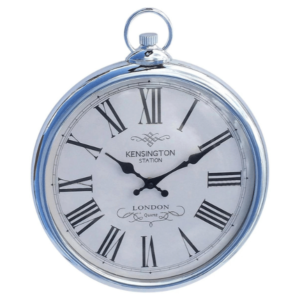 Silver Wall Clock