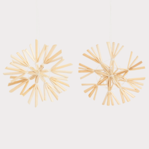 Small Straw Snowflake Hanging Decorations