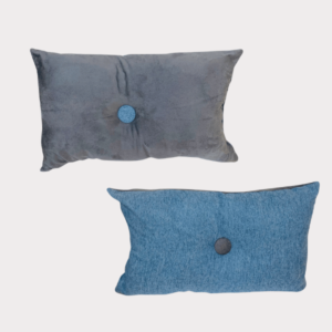 Reversible Scatter Cushion - Dark Blue and Grey Rectangular