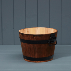 Burntwood Barrel Planter